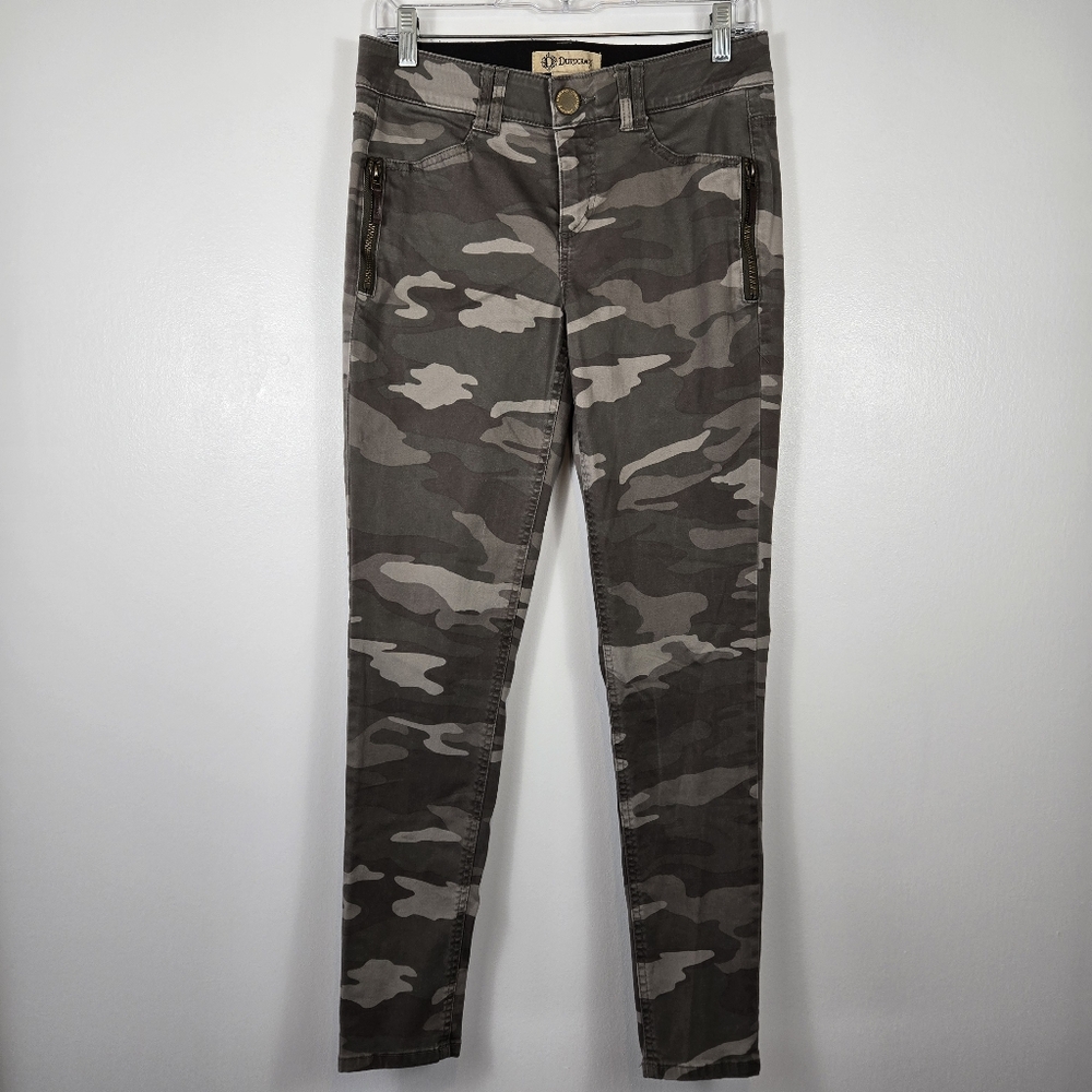 Democracy Ab Solution Camo Cotton Stretch Skinny Canvas Pants Womens Size 6